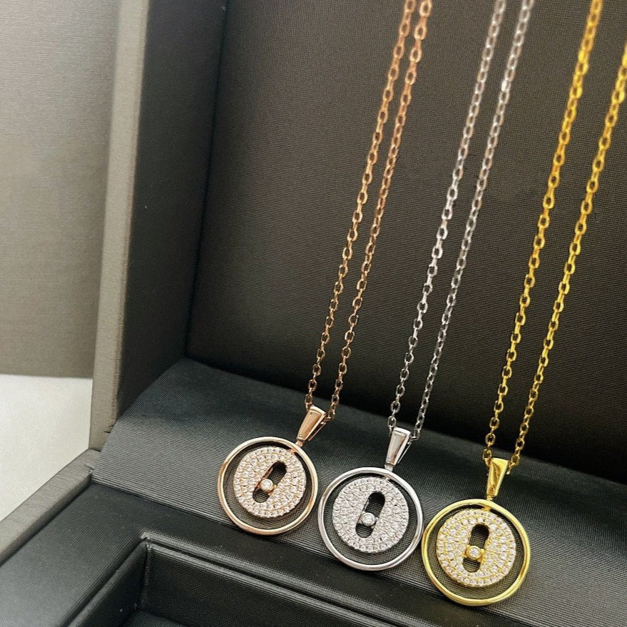 [Renovia Jewelry]LUCKY MOVER PM PAVED NECKLACE