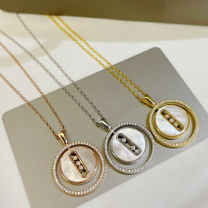 [Renovia Jewelry]LUCKY MOVE MM NACRE BLANCHE DIAMOND NECKLACE