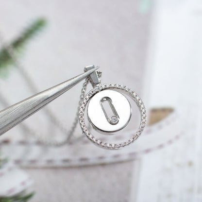 [Renovia Jewelry]LUCKY MOVE PM NECKLACE SILVER DIAMOND