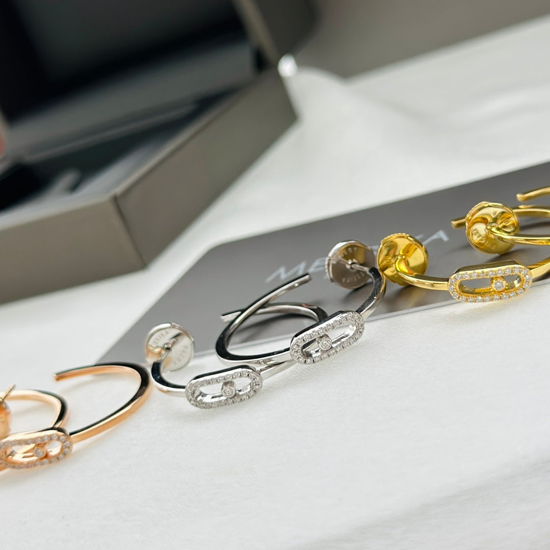 [Renovia Jewelry]CREOLES MOVE UNO PM DIAMOND EARRINGS
