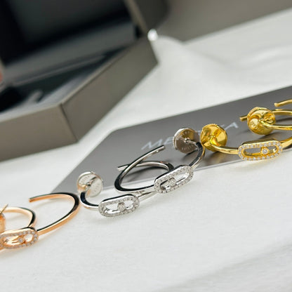 [Renovia Jewelry]CREOLES MOVE UNO PM DIAMOND EARRINGS