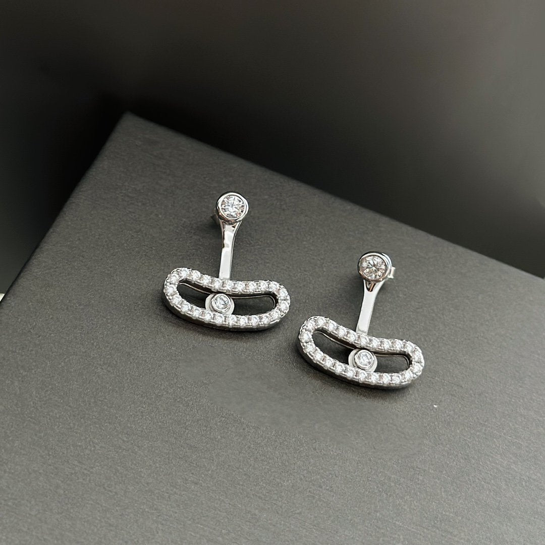[Renovia Jewelry]MOVE UNO SILVER DIAMOND EARRINGS