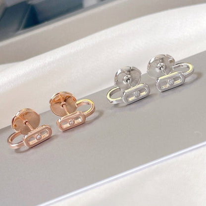 [Renovia Jewelry]CREOLES MOVE UNO MINI 1 DIAMOND EARRINGS