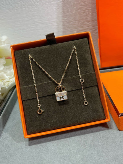 [Renovia Jewelry]H CIRCE MOISSANITE PENDANT NECKLACE GOLD