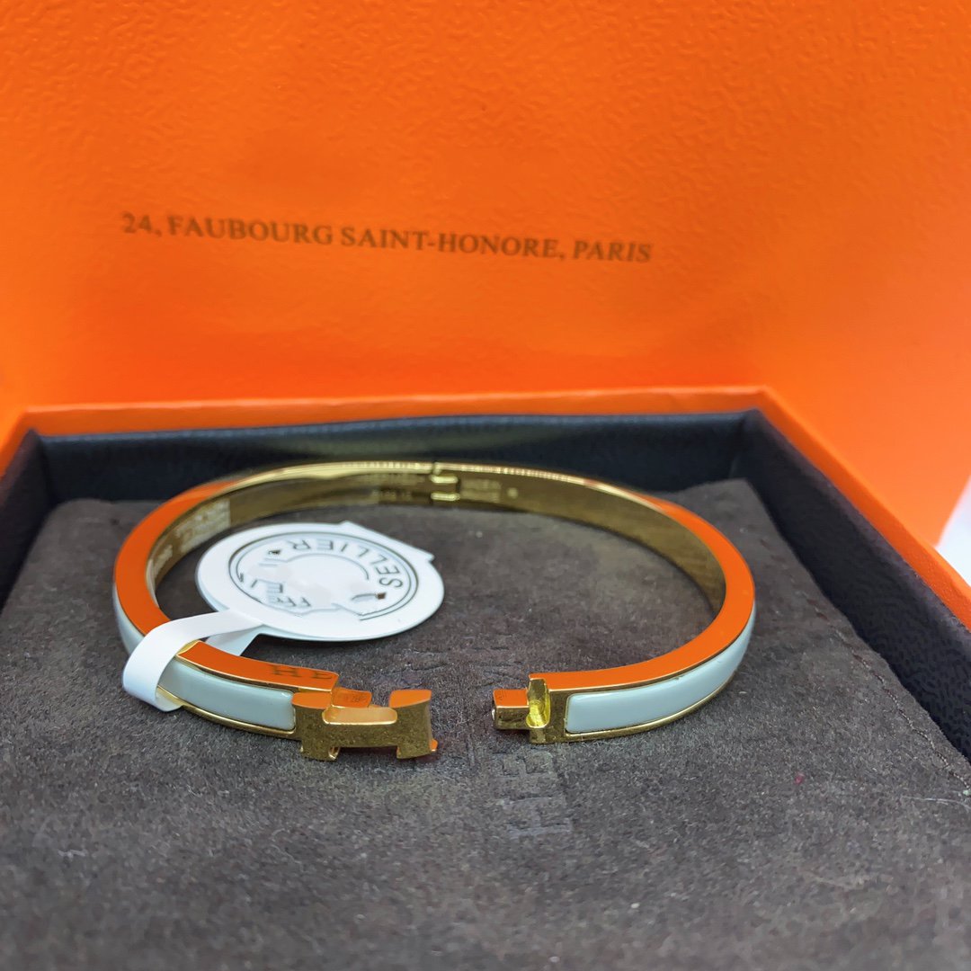 [Renovia Jewelry]CLASSIC HM CLIC GREEN 8MM ENAMEL BRACELET