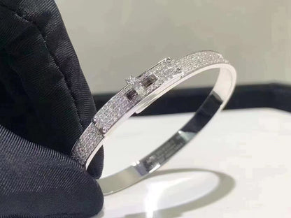 [Renovia Jewelry]HM KELLY BRACELET IN SILVER AND FULL PAVE DIAMOND