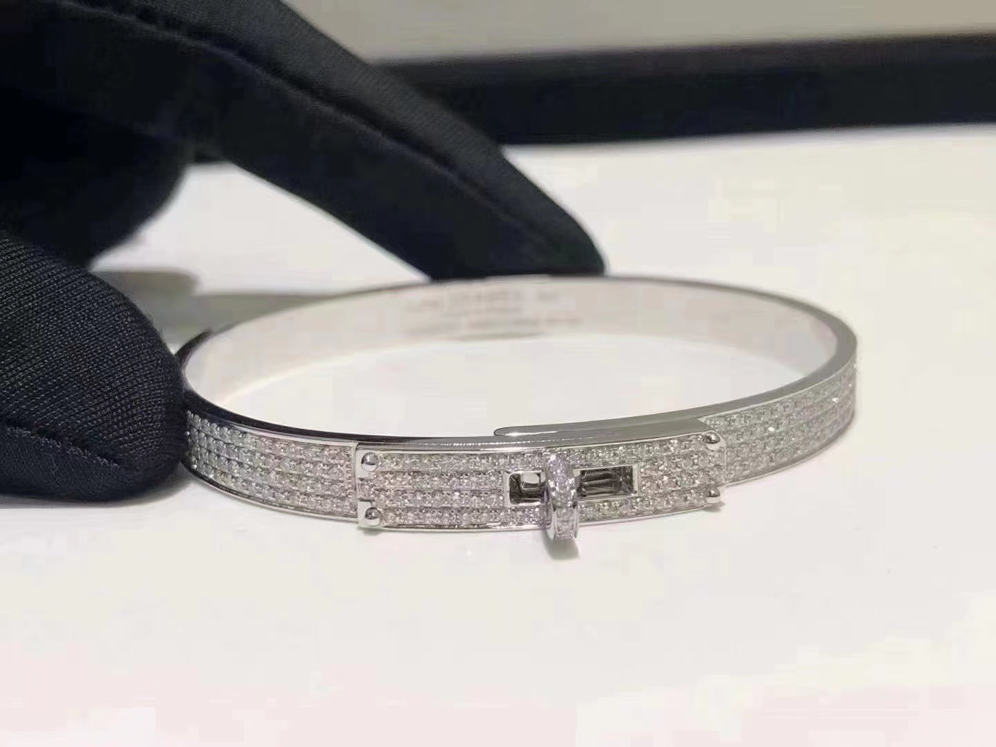 [Renovia Jewelry]HM KELLY BRACELET IN SILVER AND FULL PAVE DIAMOND