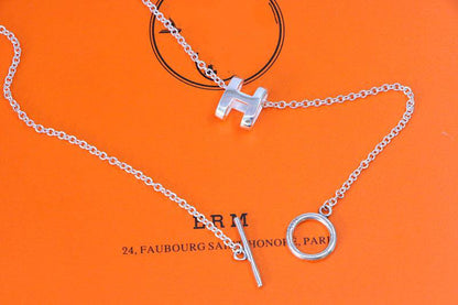 [Renovia Jewelry]HM NECKLACE H LETTER OVAL SERIES