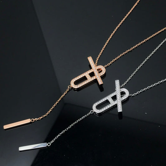[Renovia Jewelry]HM NECKLACE PLATINUM ROSE GOLD DIAMOND