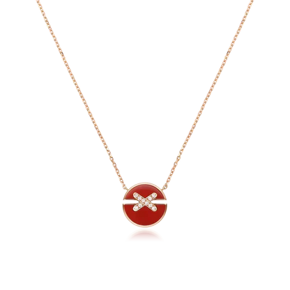 [Renovia Jewelry]JEUX DE ROSE GOLD DIAMOND NECKLACE