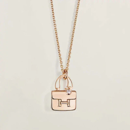 [Renovia Jewelry]AMULETTE PEDANT ROSE GOLD NECKLACE