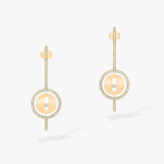 [Renovia Jewelry]LUCKY MOVE ARROW PINK GOLD DIAMOND EARRINGS