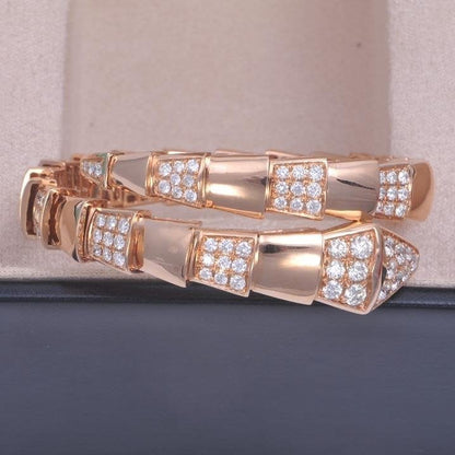 [Renovia Jewelry]SERPENTI WIDE BRACELET PINK GOLD DIAMOND