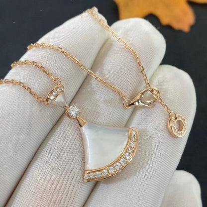 [Renovia Jewelry]DREAM NECKLACE MOP PINK GOLD DIAMOND