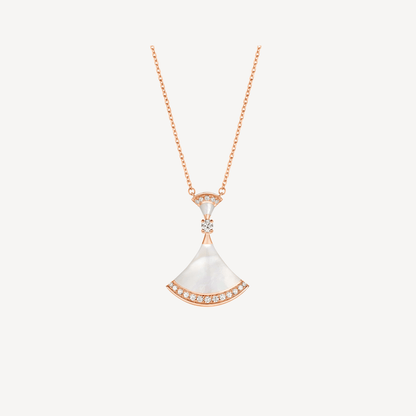 [Renovia Jewelry]DREAM NECKLACE MOP PINK GOLD DIAMOND