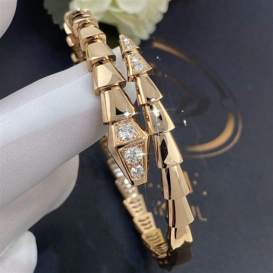 [Renovia Jewelry]SERPENTI BRACELET DIAMONDS PINK GOLD