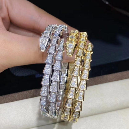 [Renovia Jewelry]SERPENTI BRACELET GOLD DIAMOND DOUBLE ROW