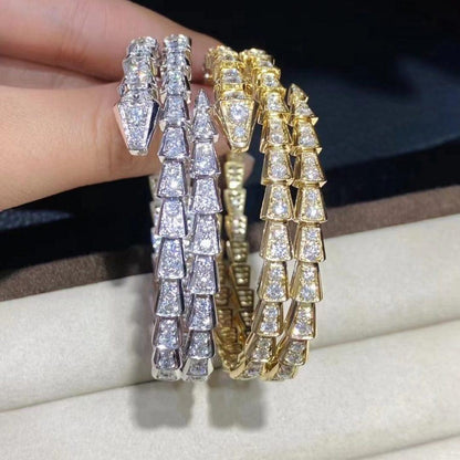[Renovia Jewelry]SERPENTI BRACELET GOLD DIAMOND DOUBLE ROW