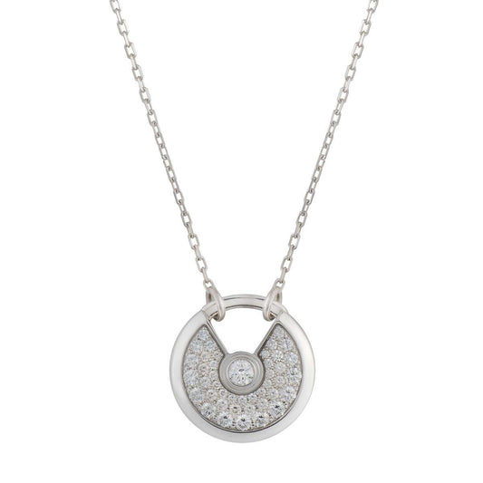 [Renovia Jewelry]AMULETTE SILVER FULL DIAMOND NECKLACE
