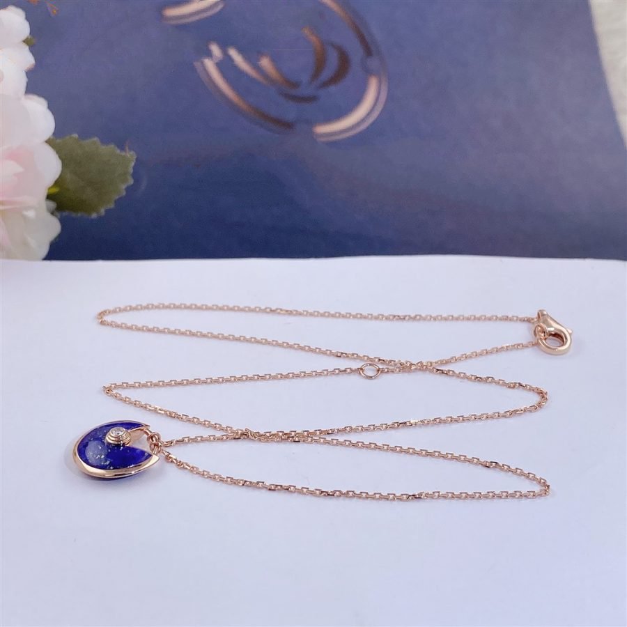 [Renovia Jewelry]AMULETTE ROSE GOLD AGATE NECKLACE