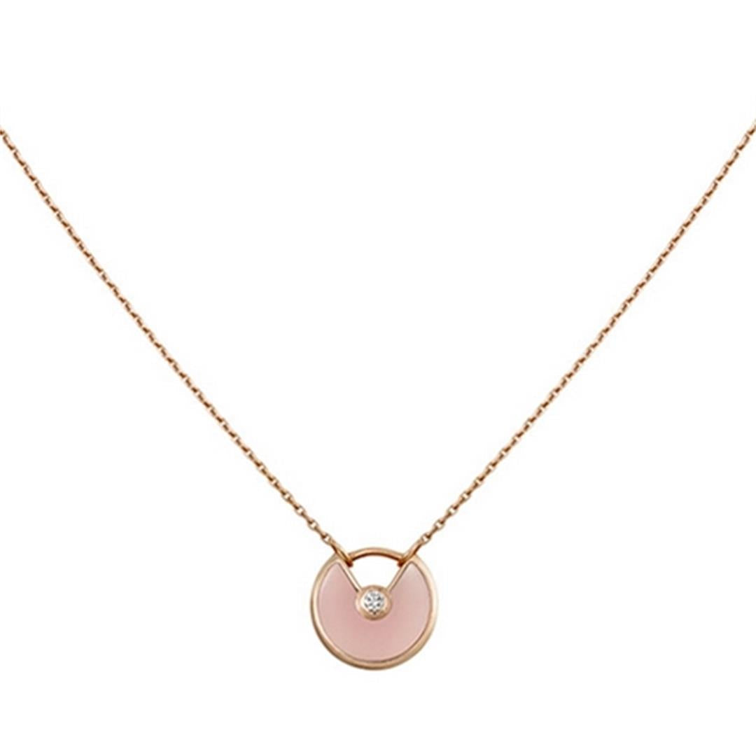 [Renovia Jewelry]AMULETTE ROSE GOLD PINK MOP NECKLACE