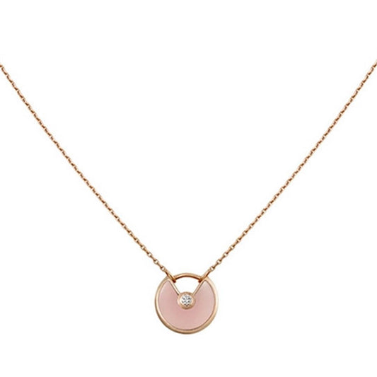 [Renovia Jewelry]AMULETTE ROSE GOLD PINK MOP NECKLACE