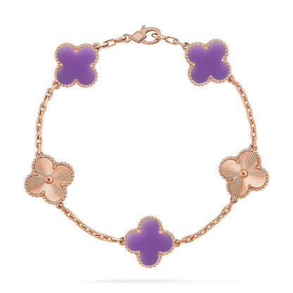 [Renovia Jewelry]CLOVER 5 MOTIF LIGHT PURPLE BRACELET COLLECTION