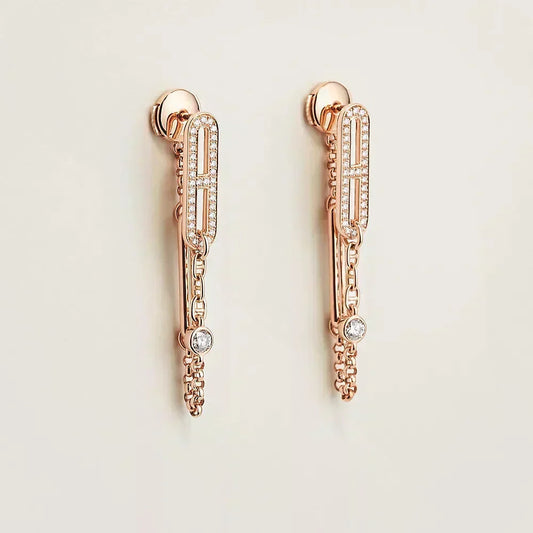 [Renovia Jewelry]CHAINE CHAOS DIAMOND DROP EARRINGS