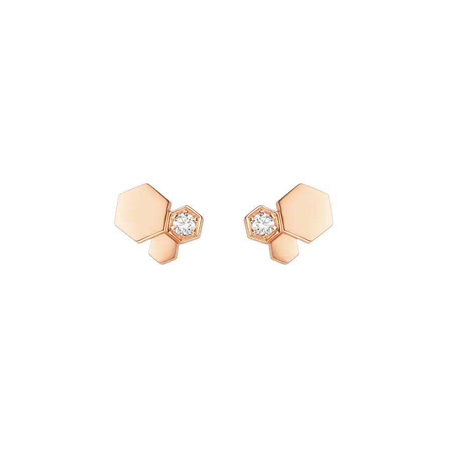 [Renovia Jewelry]BEE LOVE PINK GOLD DIAMOND EARRINGS