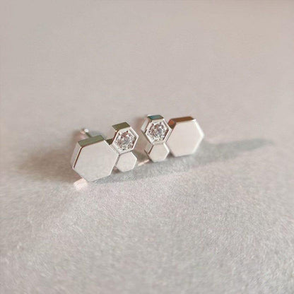 [Renovia Jewelry]BEE LOVE SILVER DIAMOND EARRINGS