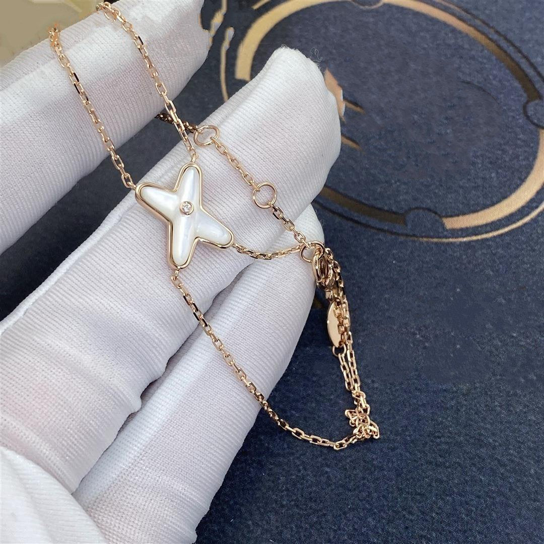 [Renovia Jewelry]JEUX BRACELET WHITE MOP PINK GOLD 1 DIAMOND