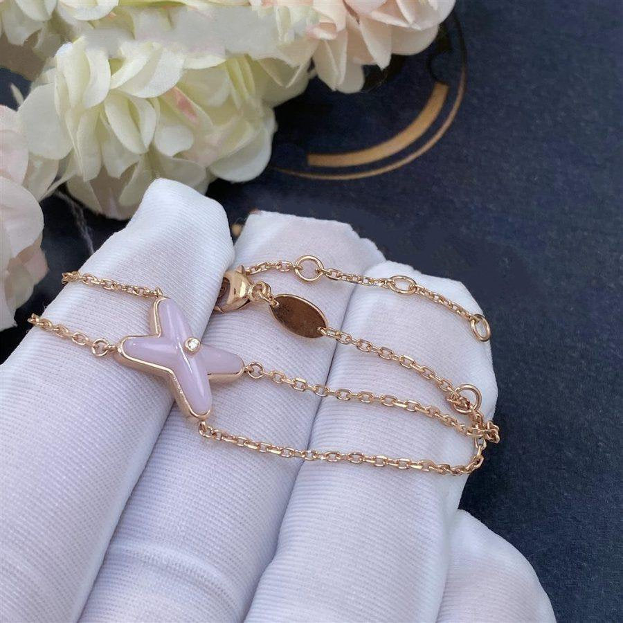 [Renovia Jewelry]JEUX BRACELET PINK MOP PINK GOLD 1 DIAMOND