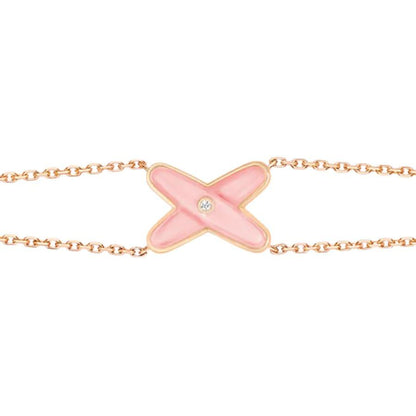 [Renovia Jewelry]JEUX BRACELET PINK MOP PINK GOLD 1 DIAMOND