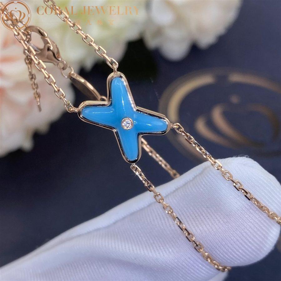 [Renovia Jewelry]JEUX BRACELET TURQUOISE PINK GOLD 1 DIAMOND