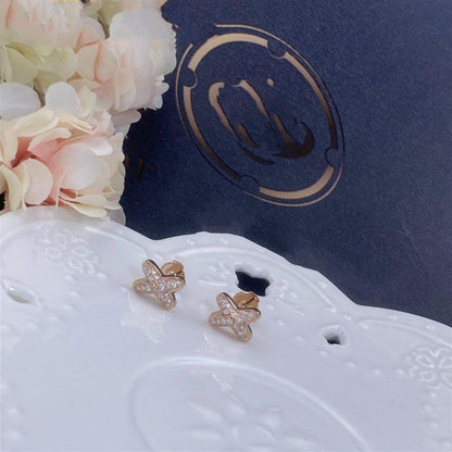 [Renovia Jewelry]JEUX DE PINK GOLD DIAMOND EARRINGS