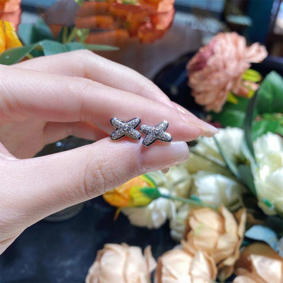 [Renovia Jewelry]JEUX DE SILVER DIAMOND EARRINGS