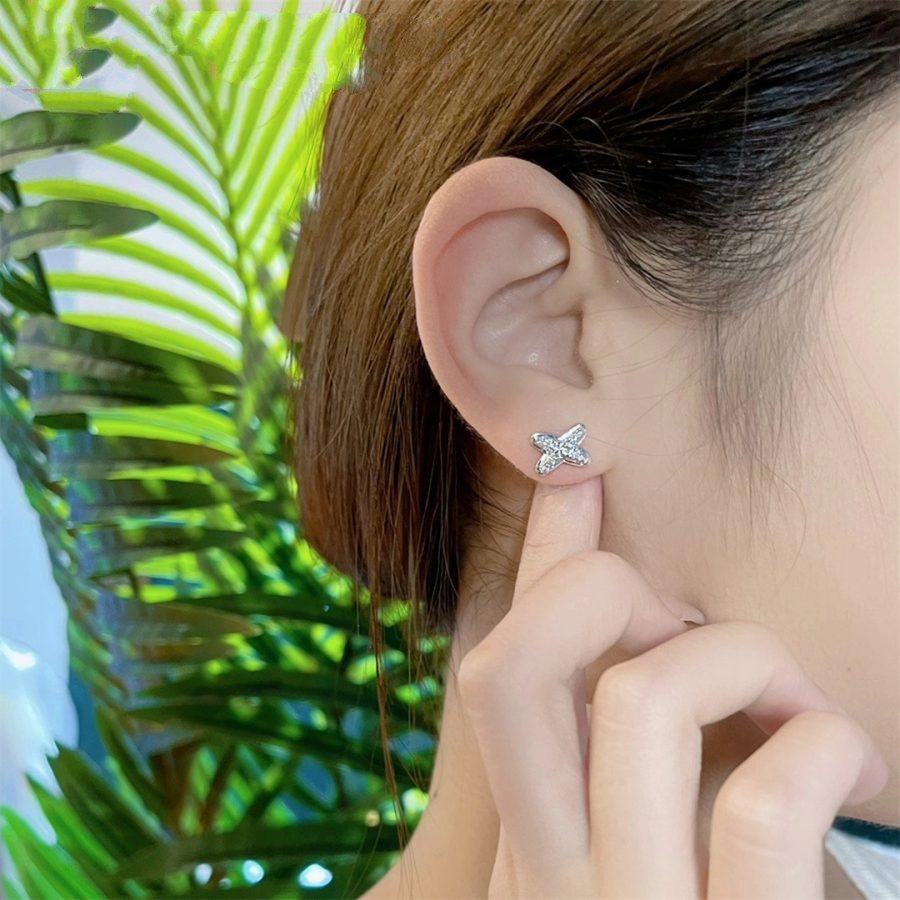[Renovia Jewelry]JEUX DE SILVER DIAMOND EARRINGS