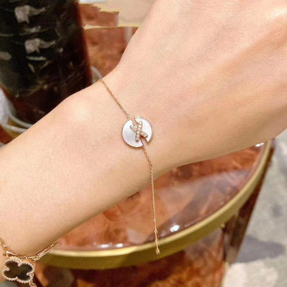 [Renovia Jewelry]JEUX DE BRACELET MOP PINK GOLD DIAMONDS