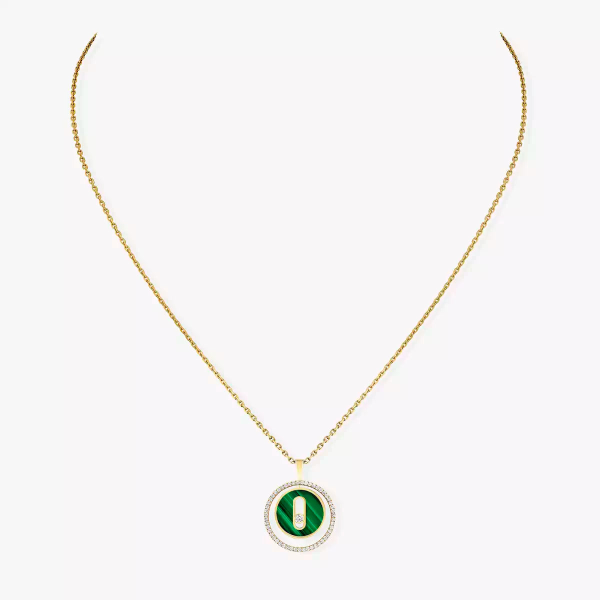 [Renovia Jewelry]Lucky Move Diamond Necklace in Rose Gold and White Mother-of-Pearl