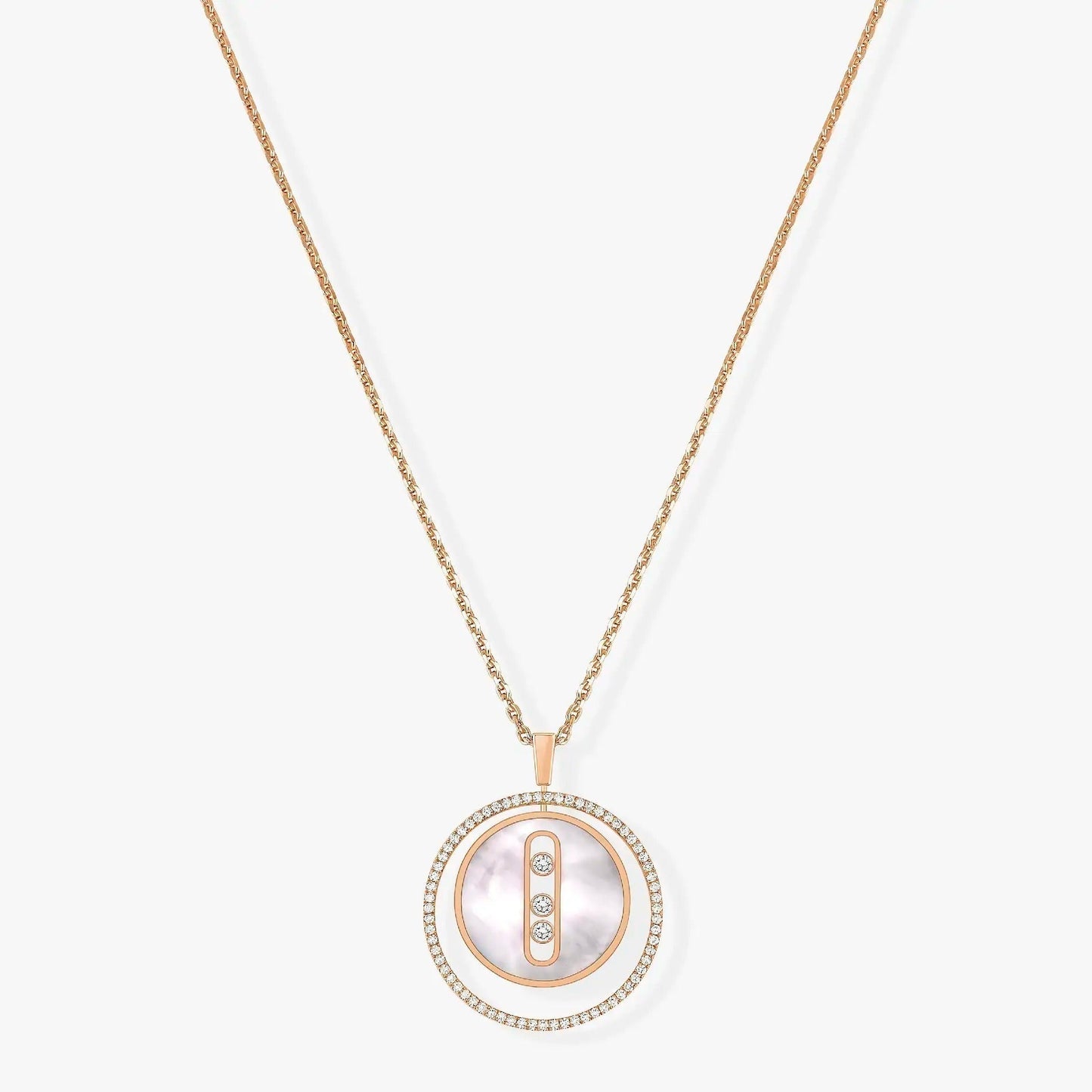 [Renovia Jewelry]LUCKY MOVE MM NACRE BLANCHE DIAMOND NECKLACE