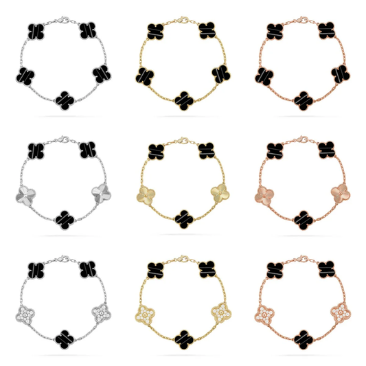 [Renovia Jewelry] CLOVER 5 MOTIF PULSAR STONE BRACELET COLLECTION