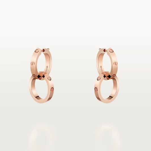 [Renovia Jewelry]LOVE 3.3MM DANGLE EARRINGS