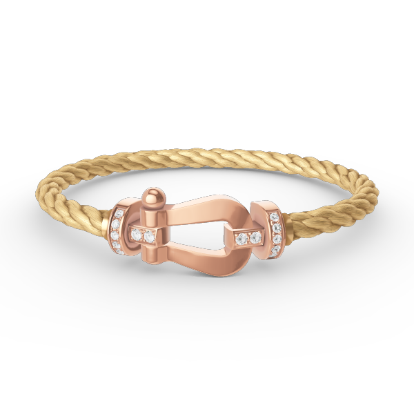 [Renovia Jewelry]FORCE LARGE HORSESHOE HALF DIAMOND BRACELET ROSE GOLD