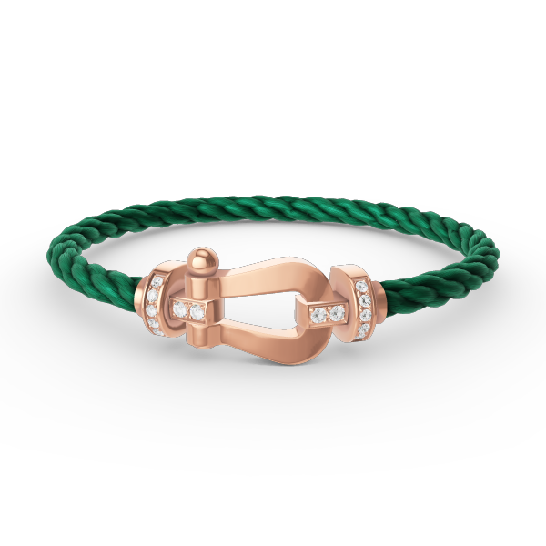 [Renovia Jewelry]FORCE LARGE HORSESHOE HALF DIAMOND BRACELET ROSE GOLD