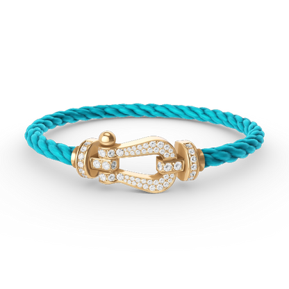 [Renovia Jewelry]FORCE LARGE HORSESHOE FULL DIAMOND BRACELET GOLD