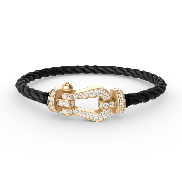 [Renovia Jewelry]FORCE LARGE HORSESHOE FULL DIAMOND BRACELET GOLD