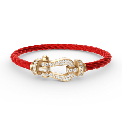 [Renovia Jewelry]FORCE LARGE HORSESHOE FULL DIAMOND BRACELET GOLD