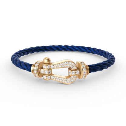 [Renovia Jewelry]FORCE LARGE HORSESHOE FULL DIAMOND BRACELET GOLD