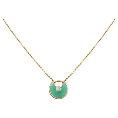 [Renovia Jewelry]AMULETTE GOLD MALACHITE NECKLACE