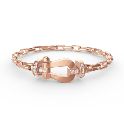 [Renovia Jewelry]FORCE LARGE HORSESHOE CLASP  METAL BRACELET